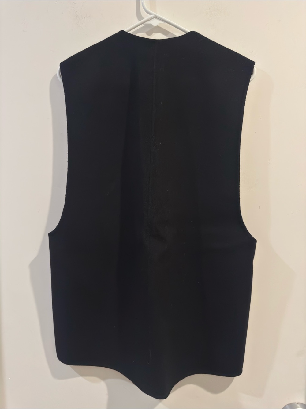 COS Deep V-Neck Sleeveless Top Oversized Vest Waistcoat Wool Size 4 - Picture 4 of 5